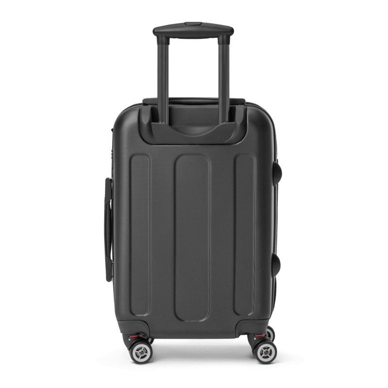 Modern Red Rainbow Stripe Travel Suitcase | Hard-Shell Luggage for Men & Women